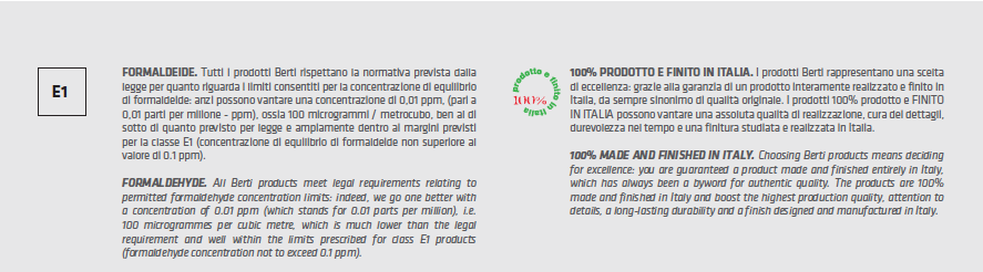 Garanzia prodotti Berti: qualità e sicurezza