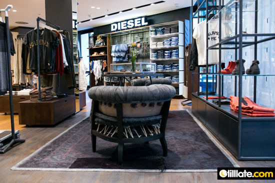 Il parquet Berti declinato nello store Diesel Black Gold di Zurigo