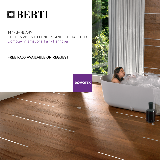 Berti al Domotex di Hannover dal 14 al 17 Gennaio